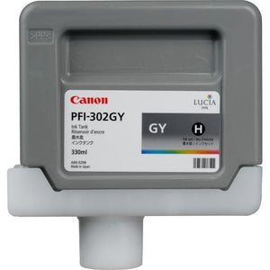 Canon Ink Tank Pfi-302gy - Pigment Gray Ink Tank 330ml