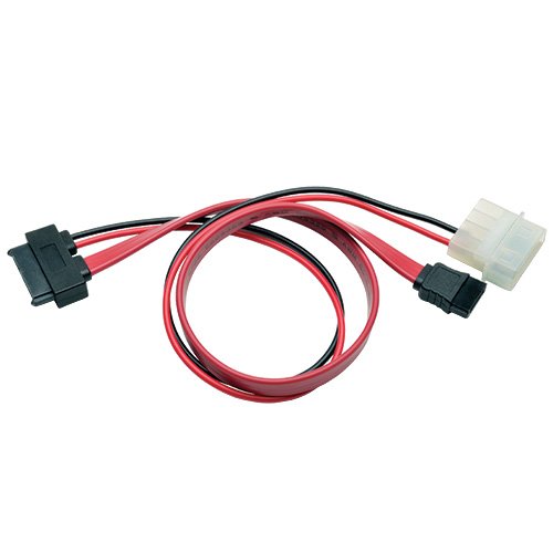 Tripp Lite Slimline SATA to SATA LP4 12-Inch Power Cable Adapter (P948-12I) Red