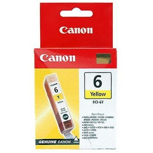 Canon Bci-6Y Yellow Ink Cartridge - Inkjet - 280 Page - Yellow - 1