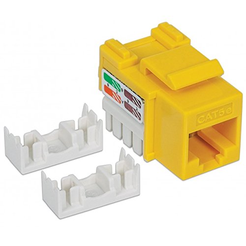 Intellinet Cat5e UTP Punch-Down Keystone Jack, Yellow