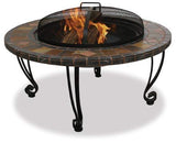 Uniflame Wad820Sp 34-Inch Slate & Marble Firepit with Copper Accents