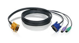 IOGEAR USB KVM Bonded Cable with USB and VGA Connections (G2L5203UTAA)