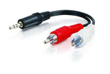 C2G/Cables to Go 40423 Stereo Male to RCA Male YCable (6-Feet, Black)