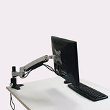 Amer Mounts AMR1APL: Long Single Articulating Monitor Arm - Grommet Based Desk Mount -Displays up to 26 inch LCD/LED Screens