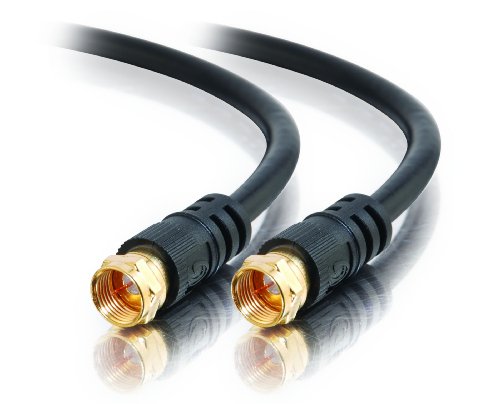 C2G 27029 Value Series F-Type RG59 Composite Audio/Video Cable, Black (3 Feet, 0.91 Meters)