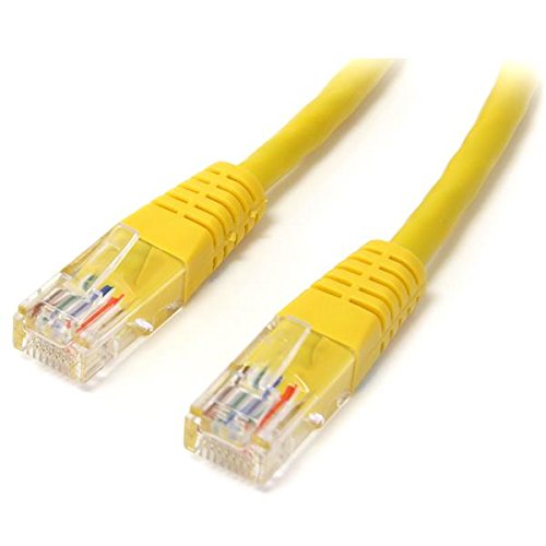 StarTech.com M45PATCH2YL Molded RJ45 UTP Cat 5e Patch Cable, 2-Feet (Yellow)