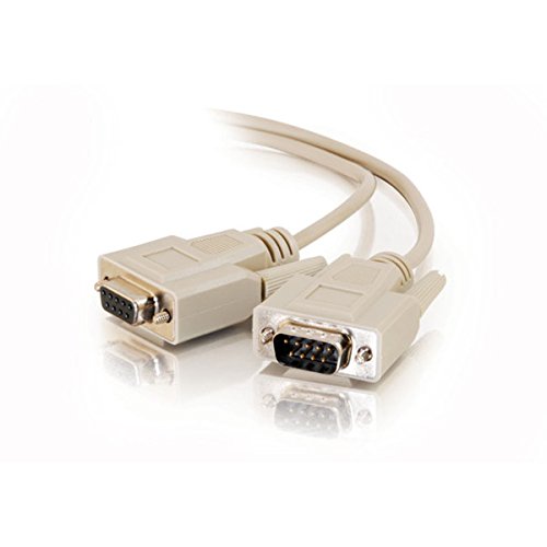C2G 17612 DB9 M/F Serial RS232 Extension Cable, Beige (100 Feet, 30.48 Meters)