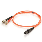 C2G 33136 OM1 Fiber Optic Cable - MTRJ-ST 62.5/125 Duplex Multimode PVC Fiber Cable, Orange (3.3 Feet, 1 Meter)