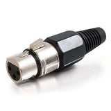 XLR in-Line Female Connector - Connecter - Color: Black and Silver