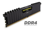 Corsair Vengeance LPX 64GB (4x16GB) DDR4 Dram 2666MHz C16 Memory KitCMK64GX4M4A2666C16, Black