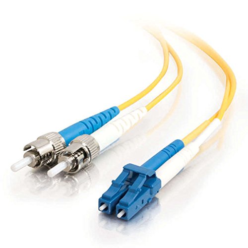 C2G 37481 OS2 Fiber Optic Cable - LC-ST 9/125 Duplex Single-Mode PVC Fiber Cable, Yellow (26.2 Feet, 8 Meters)