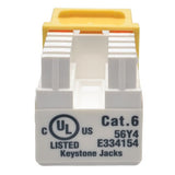 TRIPP LITE Cat6/Cat5e 110 Style Punch Down Keystone Jack TAA GSA, Yellow