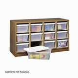 Safco Products 9452MO Supplies Organizer, 12 Compartment, Oak/Medium Oak