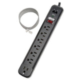 7 Outlet Black Strip, 6ft. Cord, 1080 Joules Protect It Surge Suppressor