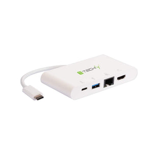 Techly USB C 3.1 to HDMI/RJ45/USB A 3.0 Dock