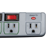 TRIPP LITE Eco Green Surge Protector Switched 7 Outlet Conserve Energy, Gray - TRPTLP76MSG