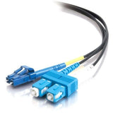 Cables To Go LC/SC Plenum-Rated 9/125 Duplex Single-Mode Fiber Patch Cable