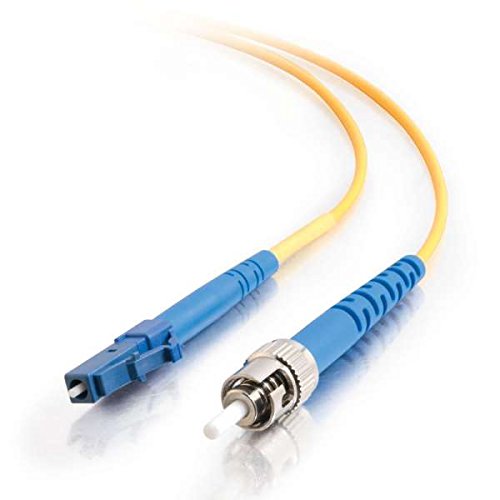 C2G 37116 OS2 Fiber Optic Cable - LC-ST 9/125 Simplex Single-Mode PVC Fiber Cable, Yellow (16.4 Feet, 5 Meters)