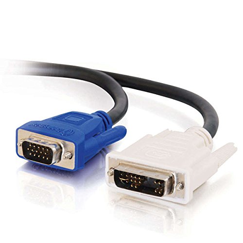 C2G 26955 DVI Male to HD15 VGA Male Video Cable, Black (9.8 Feet, 3 Meters)