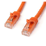 StarTech.com N6PATCH25OR Cat6 Ethernet Cable - 25 ft - Orange - Patch Cable - Snagless Cat5 Cable - Long Network Cable - Ethernet Cord - Cat 6 Cable - 25ft