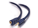 C2G 40629 Velocity 3.5mm M/F Mono Audio Extension Cable, Blue (50 Feet, 15.24 Meters)