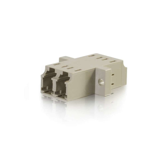 C2G 27113 LC/LC Duplex Multimode Fiber Optic Coupler, TAA Compliant, Gray