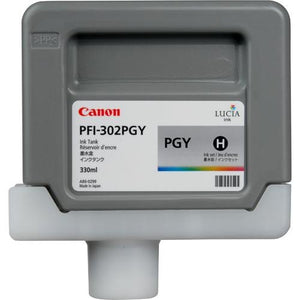 Canon Ink Tank Pfi-302pgy - Pigment Photo Gray Ink Tank 330ml