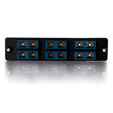 C2G 31105 Q-Series 12-Strand, SC Duplex, PB Insert, Multimode/Single-mode Adapter Panel, TAA Compliant, Blue