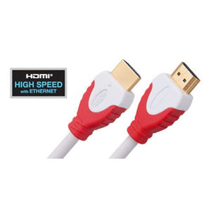 Link Depot LD-HHSE-25 25' HDMI High Speed Cable with Ethernet Red and White Connectors