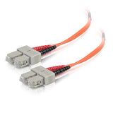 C2G 33001 OM2 Fiber Optic Cable - SC-SC 50/125 Duplex Multimode PVC Fiber Cable, Orange (3.3 Feet, 1 Meter)