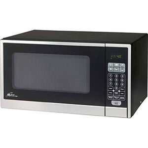 1.1cu Ft Microwave 1000w Black W/Stainless Steel Door