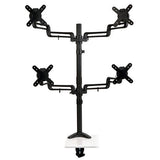 TRIPP LITE Quad Display LCD Flex Arm Desk Mount Clamp 13-Inch-27-Inch Flat Screen