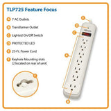 Tripp Lite Surge Protector Power Strip 6ft Cord Right Angle Plug4