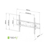 Techly Wall mount for TV LCD/LED/PDP 40-65'' 60 kg VESA tilting black