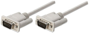 Manhattan VGA Monitor Cable - VGA cable - HD-15 (M) - HD-15 (M) - 6 ft - molded - grey