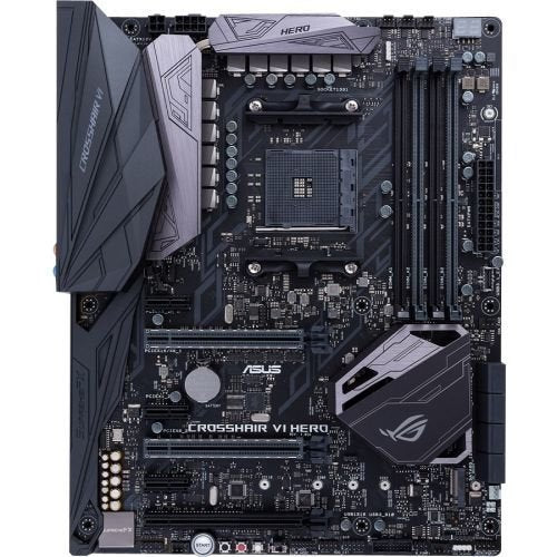 Asus ROG Crosshair VI Hero AMD Ryzen AM4 DDR4 M.2 USB 3.1 ATX X370 Motherboard with Aura Sync RGB Lighting