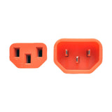 Tripp Lite P005-006-AOR 6' Heavy Duty Power Extension Cord, C14-C13, 15A, 14 AWG, Orange