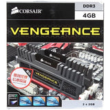 Corsair Vengeance 4 GB PC3-12800 1600mHz PC3 12800 240-Pin DDR3 SDRAM 1.5v Dual Channel DDR3 Memory Kit, CMZ4GX3M2A1600C9