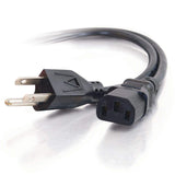 C2G 29928 16 AWG Universal Power Cord - NEMA 5-15P to IEC320C13, TAA Compliant, Black (8 Feet, 2.43 Meters)