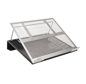 Wholesale CASE of 10 - Rolodex Mesh Laptop Stand-Laptop Stand,2-Tone,13"x11-3/4"x6-3/4",Black/Silver