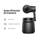 OBSBOT Tail AI Camera, 4K/60fps Video and 12 MP Photos,3-Axis Gimbal with Integrated Camera,AI Tracking Shooting 360，Attachable to Smartphone, Android, iPhone（Black）