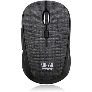 Adesso 2.4Ghz Wireless Black Fabric Mini Optical Mouse, 5-Button, Fabric SUR