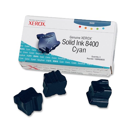 Xerox 108R00605 Cyan Solid Ink (3 Sticks, Phaser 8400-Series Printers)