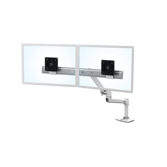 Ergotron 45-489-216 LX Desk Mount Dual Direct Arm in White for 2-11 lbs Monitors