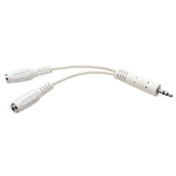 Tripp Lite P313-06N-WH 3.5mm Mini Stereo Cable Adapter Y Splitter