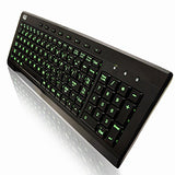 Adesso AKB-120EB - SlimTouch 120 3-Color Illuminated Compact Multimedia Keyboard