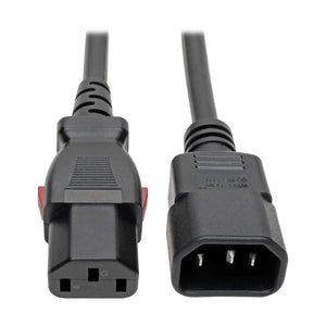 Power Extension Cord Cable C14 to Locking C13 M/F 18 AWG 10A 2ft