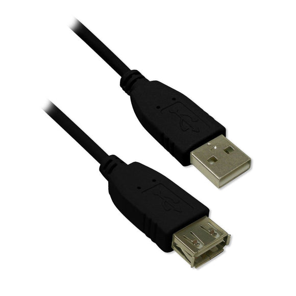 BlueDiamond 383387 Retail USB 2 Aa Mf Ext Cable, Black, 10 ft