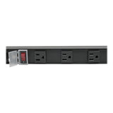 Tripp Lite 8 Outlet Power Strip, 120V, 15A, NEMA 5-15R, 5-15P Plug, Black, 24" (PS2408B)