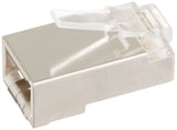 C2G 27577 RJ45 Shielded Cat5 Modular Plug (with Load Bar) for Round Solid or Stranded Cable Mulitpack (25 Pack) Clear